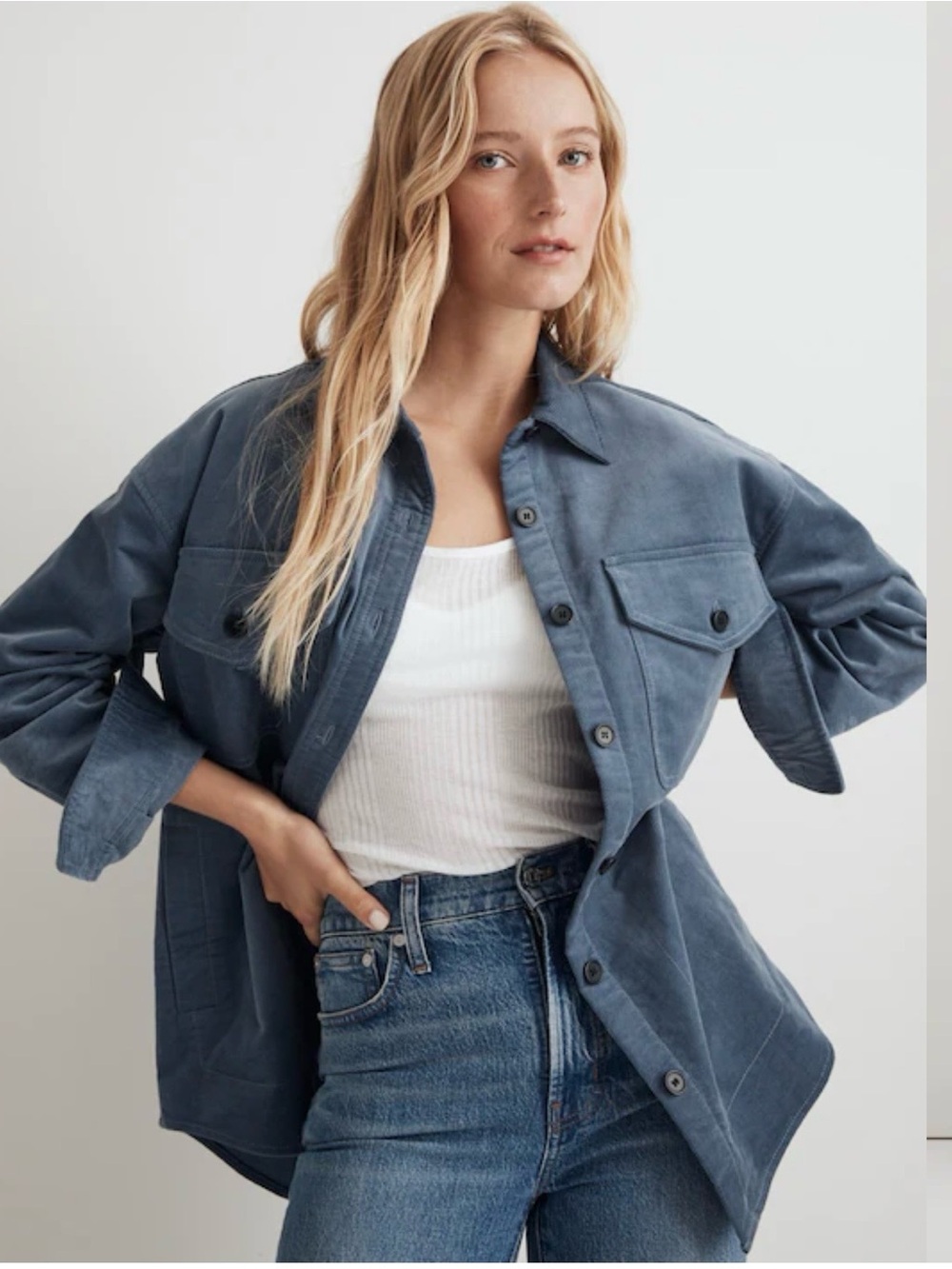 Madewell Corduroy Twill Oversized Shirt-Jacket Women's XS